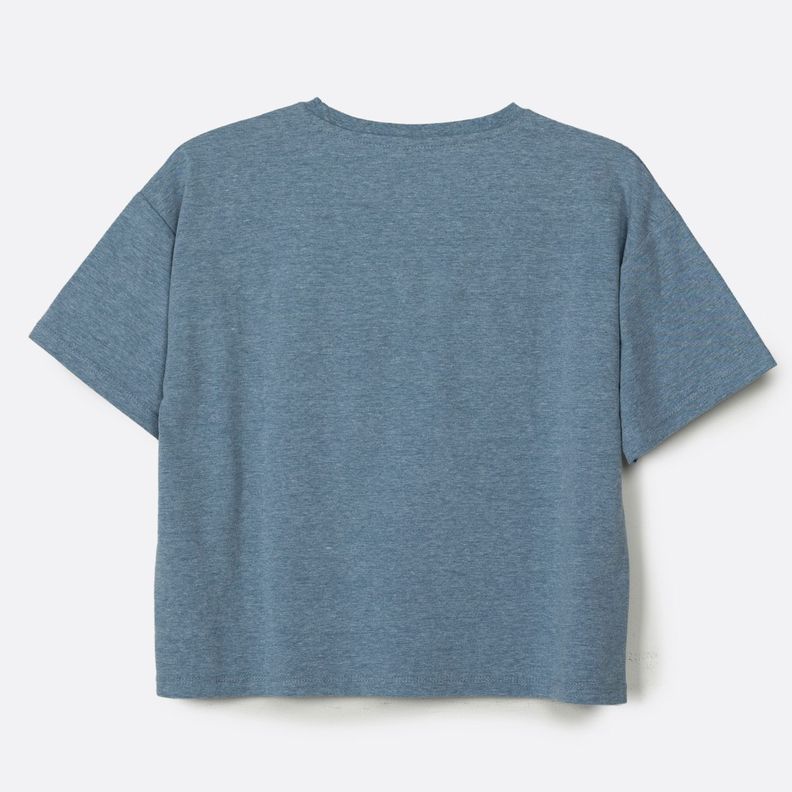 Polera Manga Corta Niña Baby Yoda Azul Star Wars-1