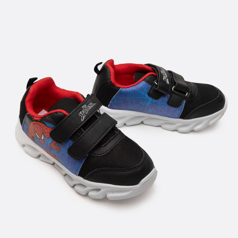 Zapatilla Con Luces Niño Telaraña Spiderman Azul Marvel-1