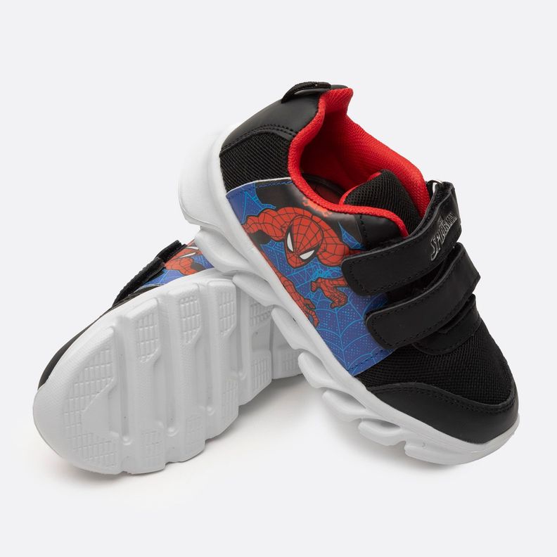 Zapatilla Con Luces Niño Telaraña Spiderman Azul Marvel-2