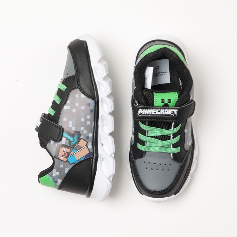 Zapatilla Con Luces Niño Espada Negro Minecraft-2