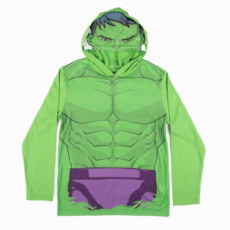 Polera Disfraz Niño Hulk Verde Marvel-3