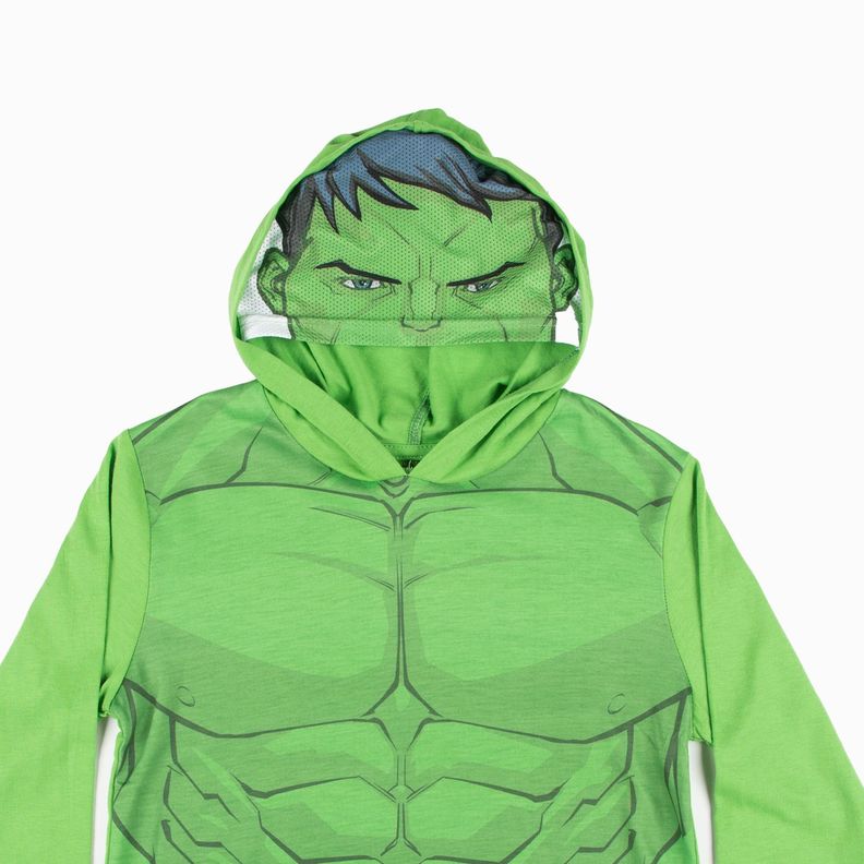 Polera Disfraz Niño Hulk Verde Marvel-5