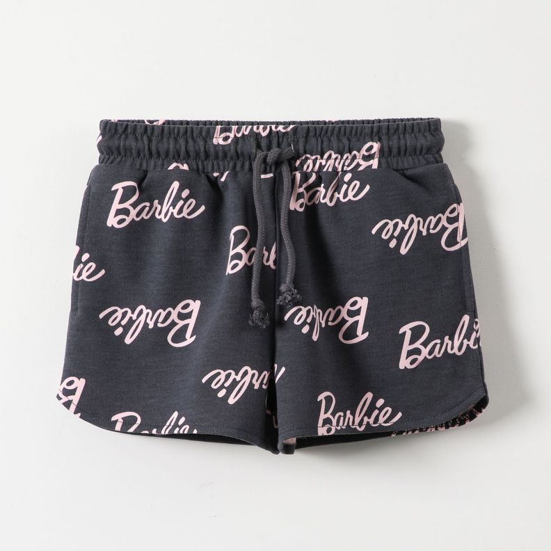 Short Niña Full Print Gris Barbie-0