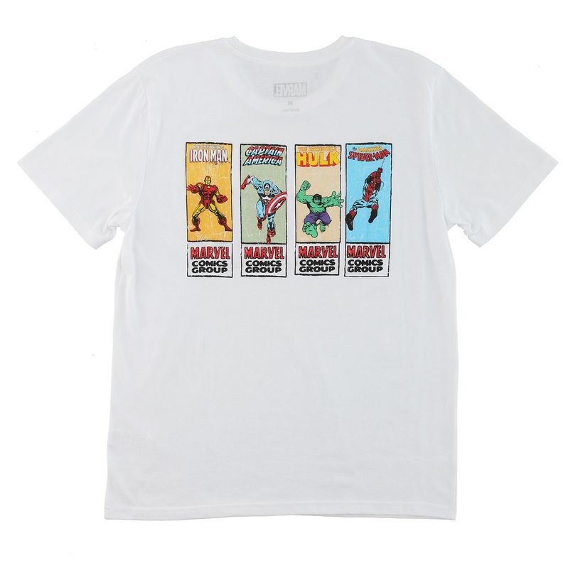 Polera Hombre Avengers Vintage Blanco Marvel-1