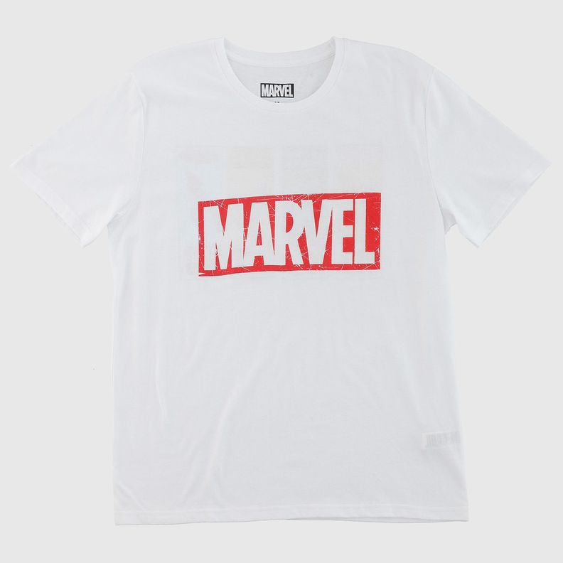 Polera Hombre Avengers Vintage Blanco Marvel-0