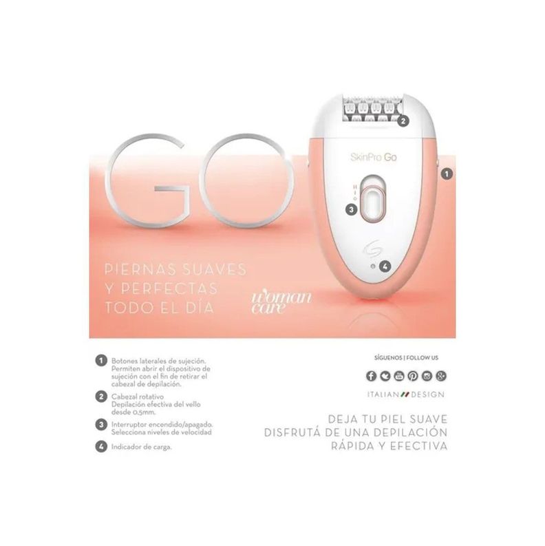 DEPILADORA GAMA ELECTRICA SKIN PRO GO USB-5
