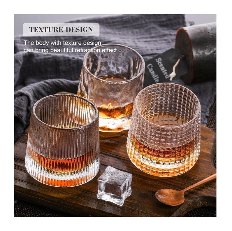 JUEGO DE 6 VASOS DE WHISKY ALTA CALIDAD 150ML 3 TIPOS-4