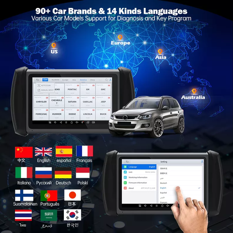 Scanner y Programador de Llaves Automotriz Ip819-4
