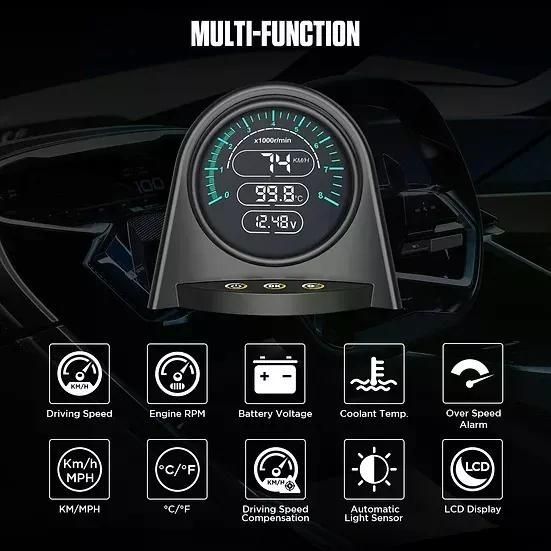 X70 Autool Medidor Obd2 Gps Velocidad-3