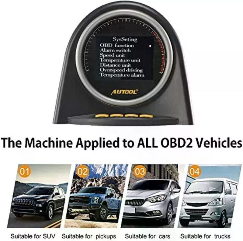 Scanner Automotriz Autool X70 Obd2 12v Mide Velocidad Temp-4