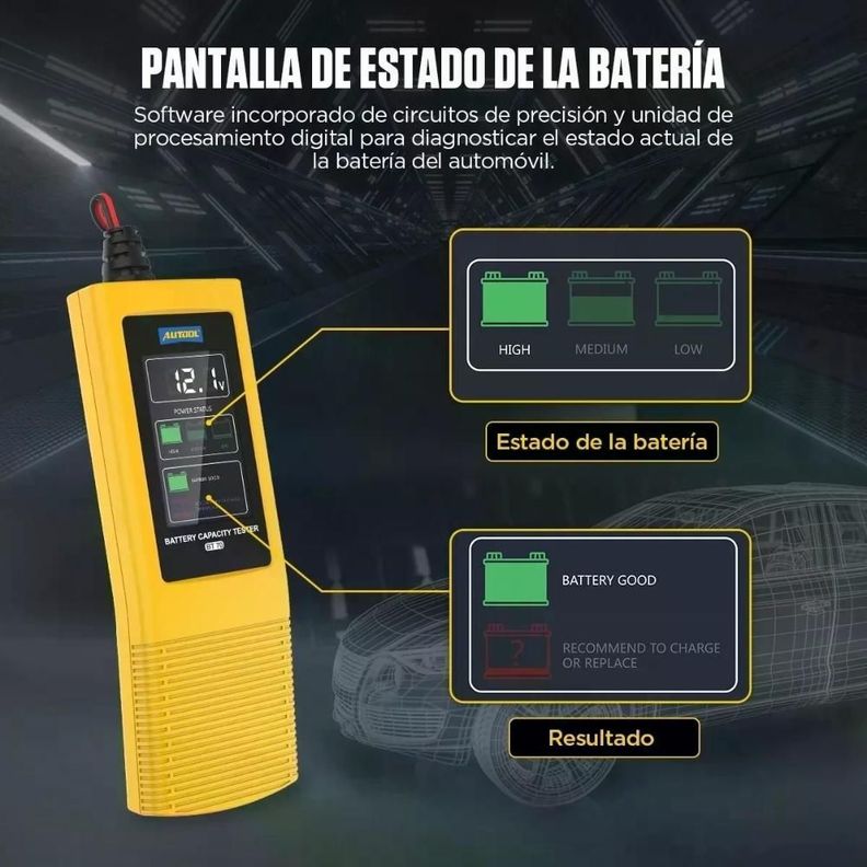 Probador Batería Autool Bt70 De 12-24v 100a 2000cca Scanner-2
