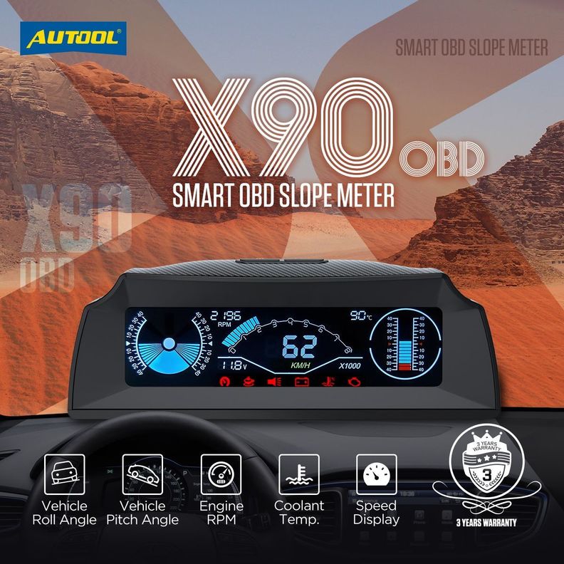 X90 HUD/OBD Medidor de pendientes multifuncional-1