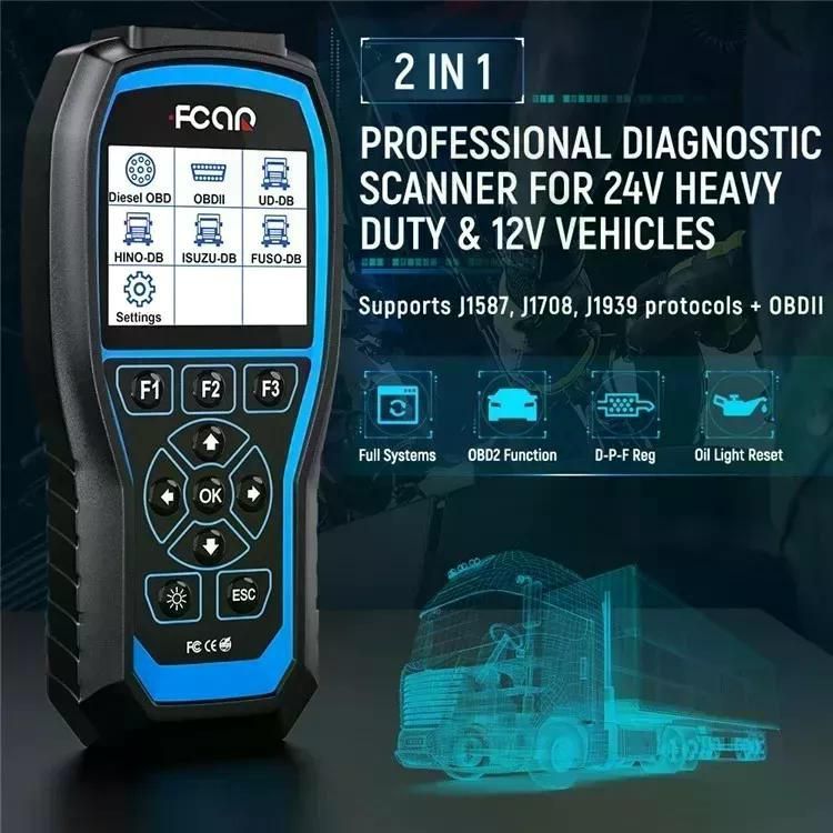 Escáner Camión Fcar F506 Pro 24v Y 12v Dpf-2
