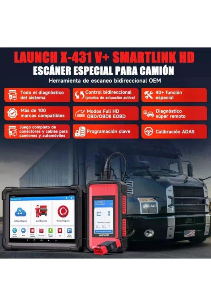 Escáner Automotriz Launch X431 V+ Smartlink HD Auto y Camión-6