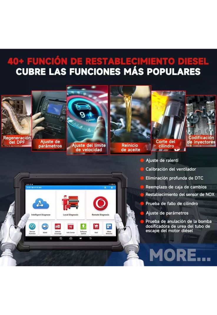 Escáner Automotriz Launch X431 V+ Smartlink HD Auto y Camión-8