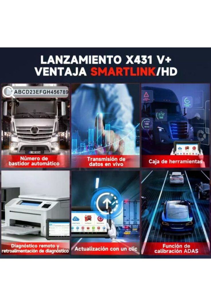 Escáner Automotriz Launch X431 V+ Smartlink HD Auto y Camión-9