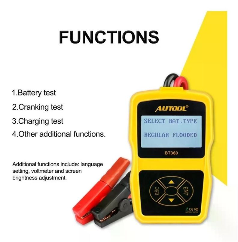 Scanner Probador De Batería Bt360-6