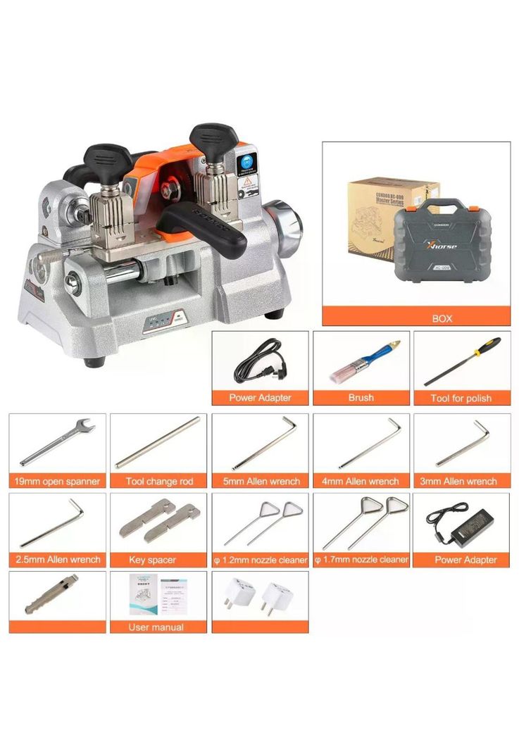 Cortadora de llaves Xhorse Condor XC-009 con batería XC009-5