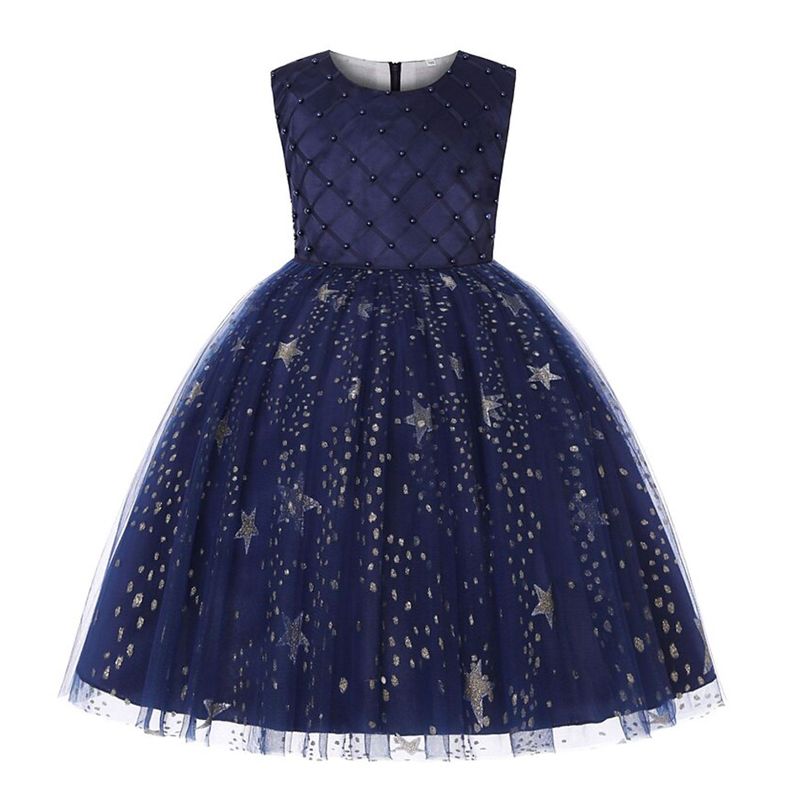 VESTIDO NIÑA ESTRELLA AZUL-0