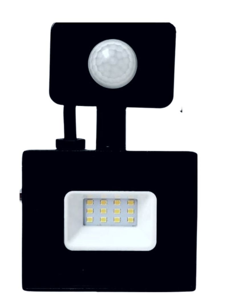 Foco Proyector De Area Led Con Sensor 10w Sec Exterior Luz Calida-0