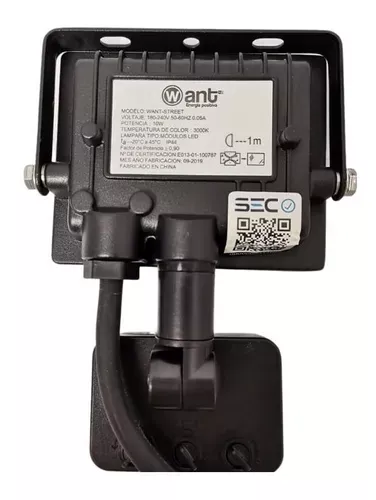 Foco Proyector De Area Led Con Sensor 10w Sec Exterior Luz Fria-3