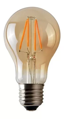 Pack 10 Ampolletas Led A60 Vintage 6w E27 2700k Ambar-0