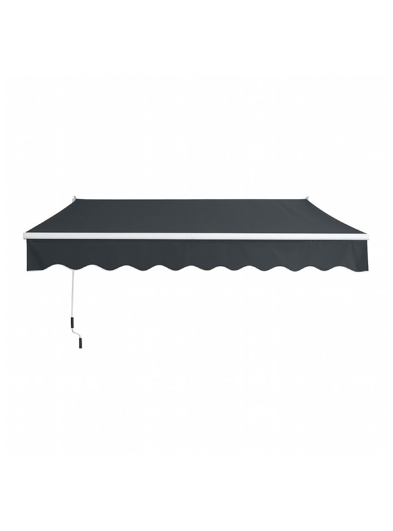 Toldo Retractil 200x150 Cm Grafito Brazo Manual Para Terraza Vincenzi