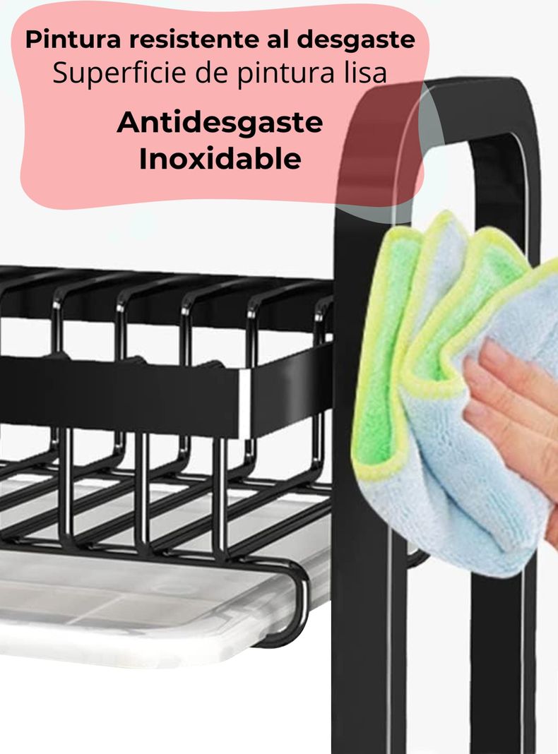 Escurridor platos secador loza inoxidable 2 niveles inox-7