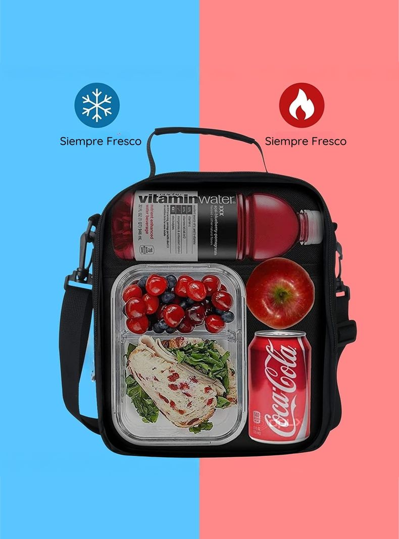 Lonchera térmica niño niña bolso lunch + morral Glowup-3