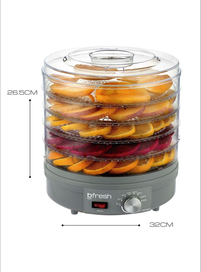 Deshidratador de frutas y alimentos Dry Fit Gris-1