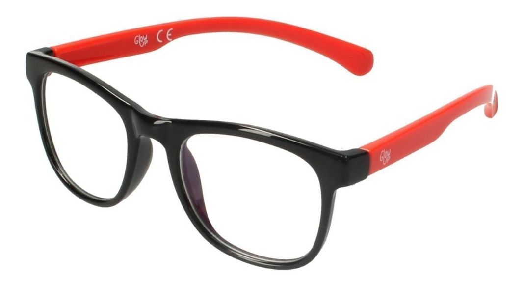 Lentes de Descanso Filtro Azul UV400 Black Red-2