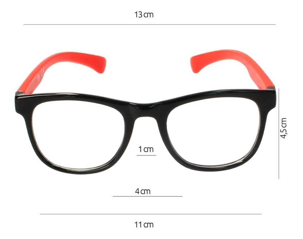 Lentes de Descanso Filtro Azul UV400 Black Red-1