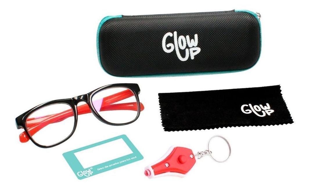 Lentes de Descanso Filtro Azul UV400 Black Red-0