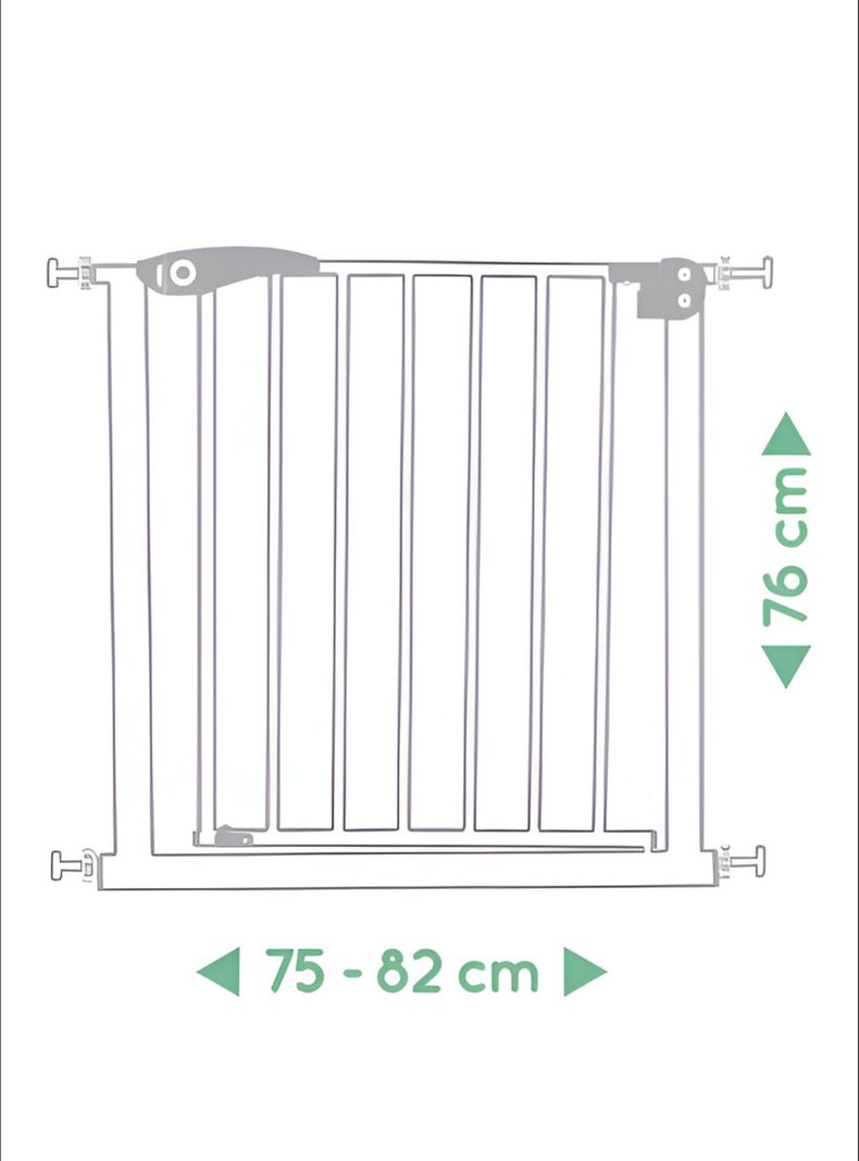 Reja Puerta De Seguridad Escalera 76x4x82cm-1