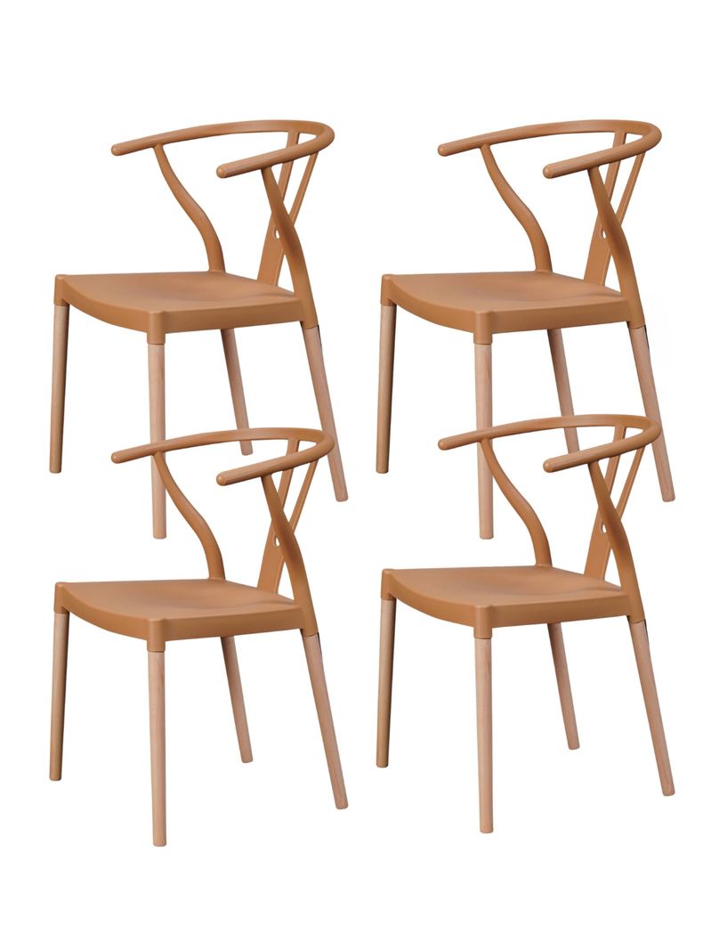 Pack 4 Sillas De Comedor Wishbone Café Vincenzi