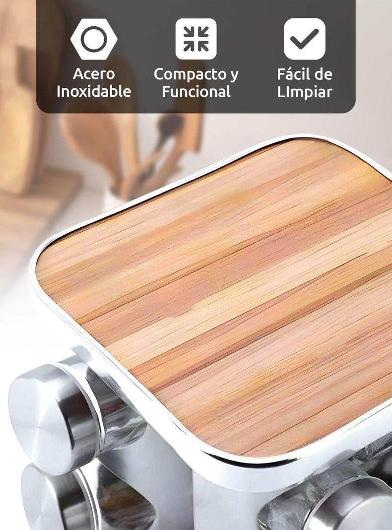 Especiero Cocina 8 Condimentos Giratorio Acero Inoxidable-3