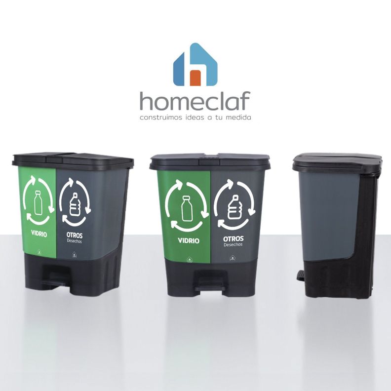 Basureros de Reciclaje 30L Vidrio y Otros Desechos-3