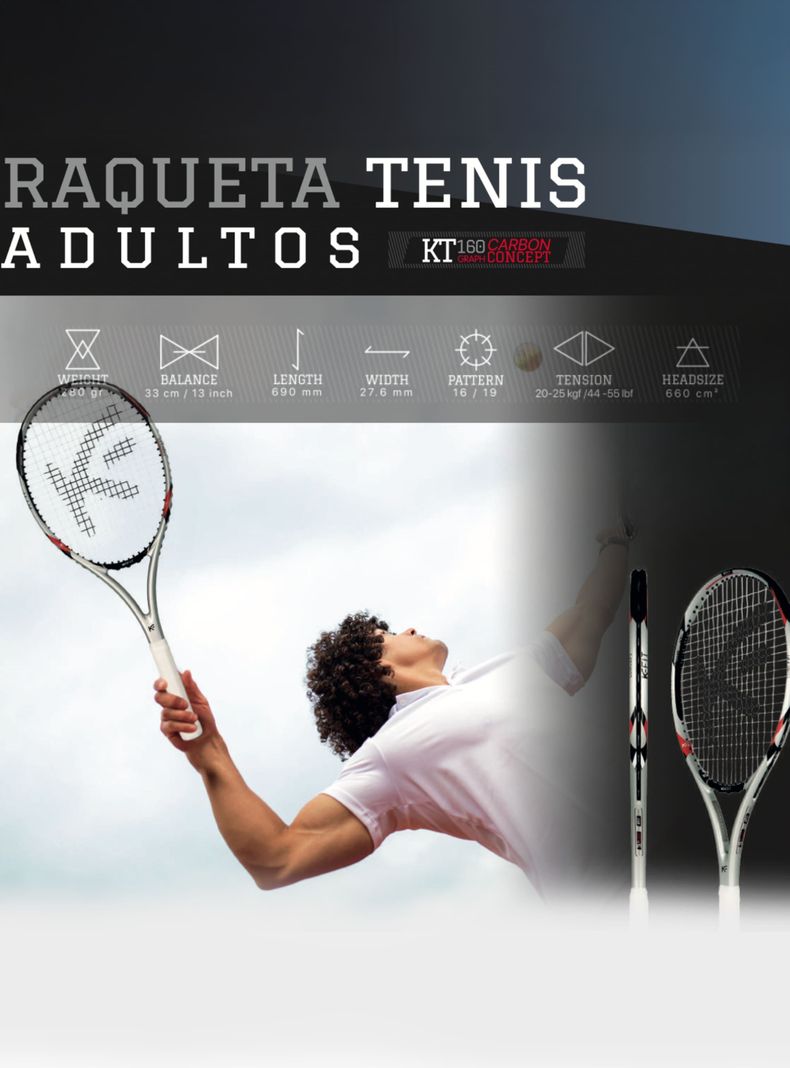 Raqueta Tenis Adulto Grafito K-fit-1