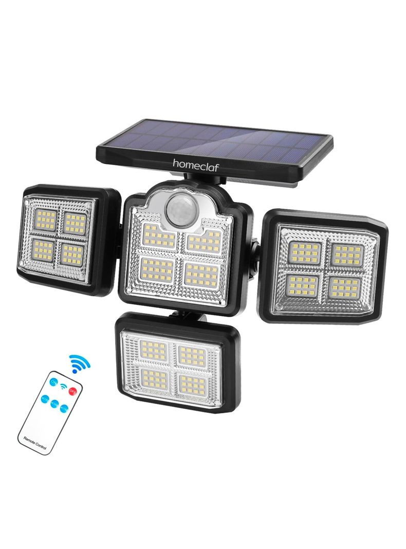Foco led solar exterior 4 direcciones sensor control luz cálida-0