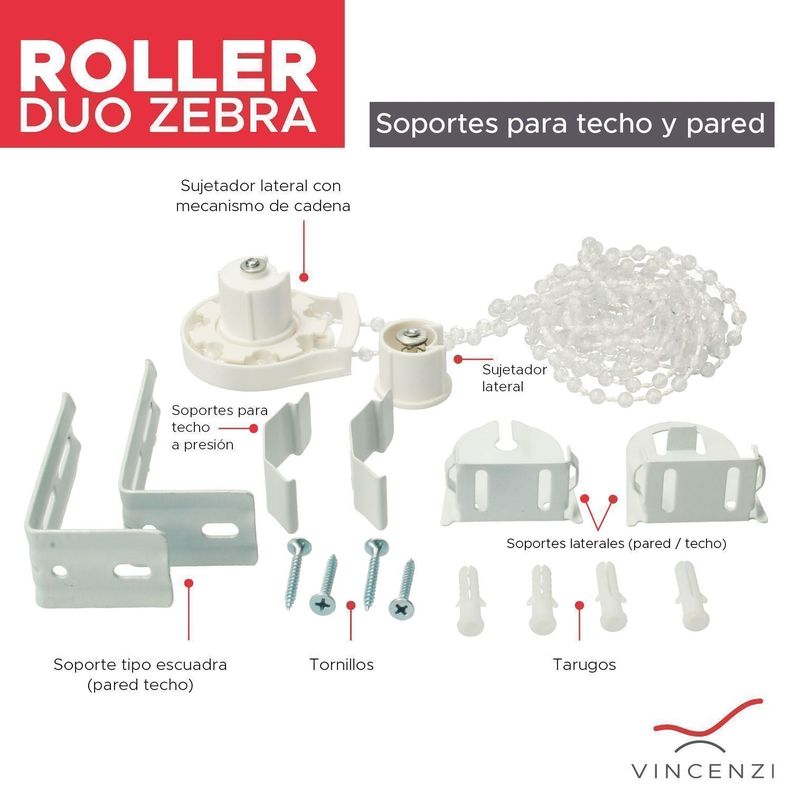 Cortina Roller Duo Blanca 140x240cm-4