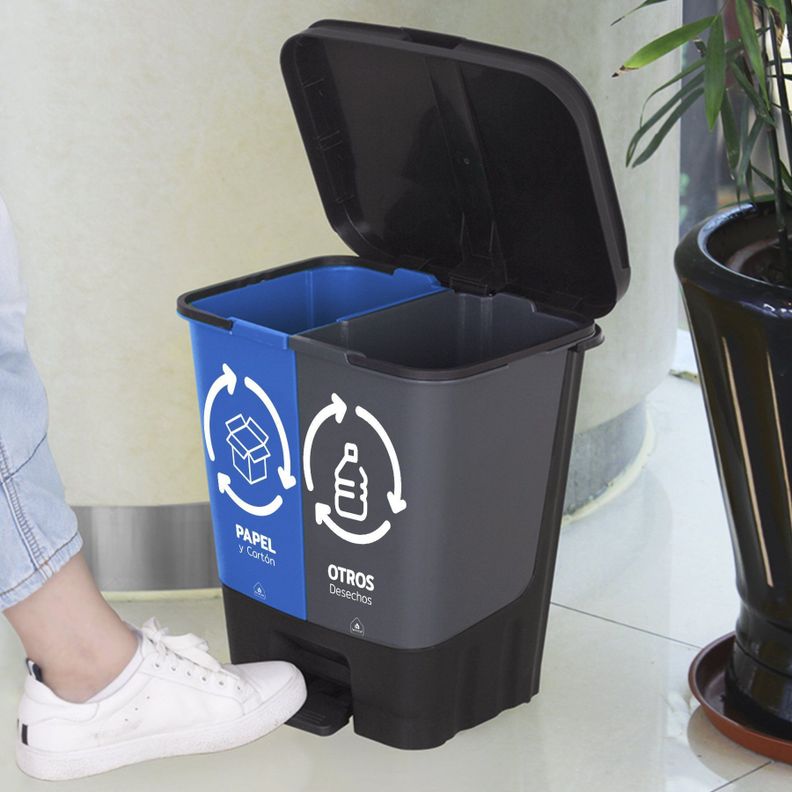 Basureros de Reciclaje 30L Papel y Otros Desechos-4