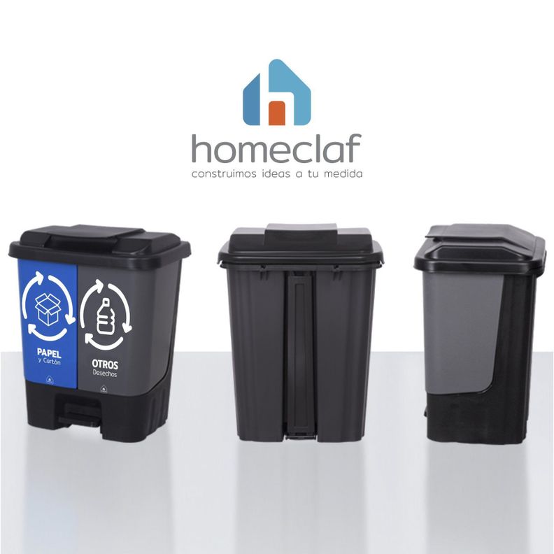 Basureros de Reciclaje 30L Papel y Otros Desechos-3