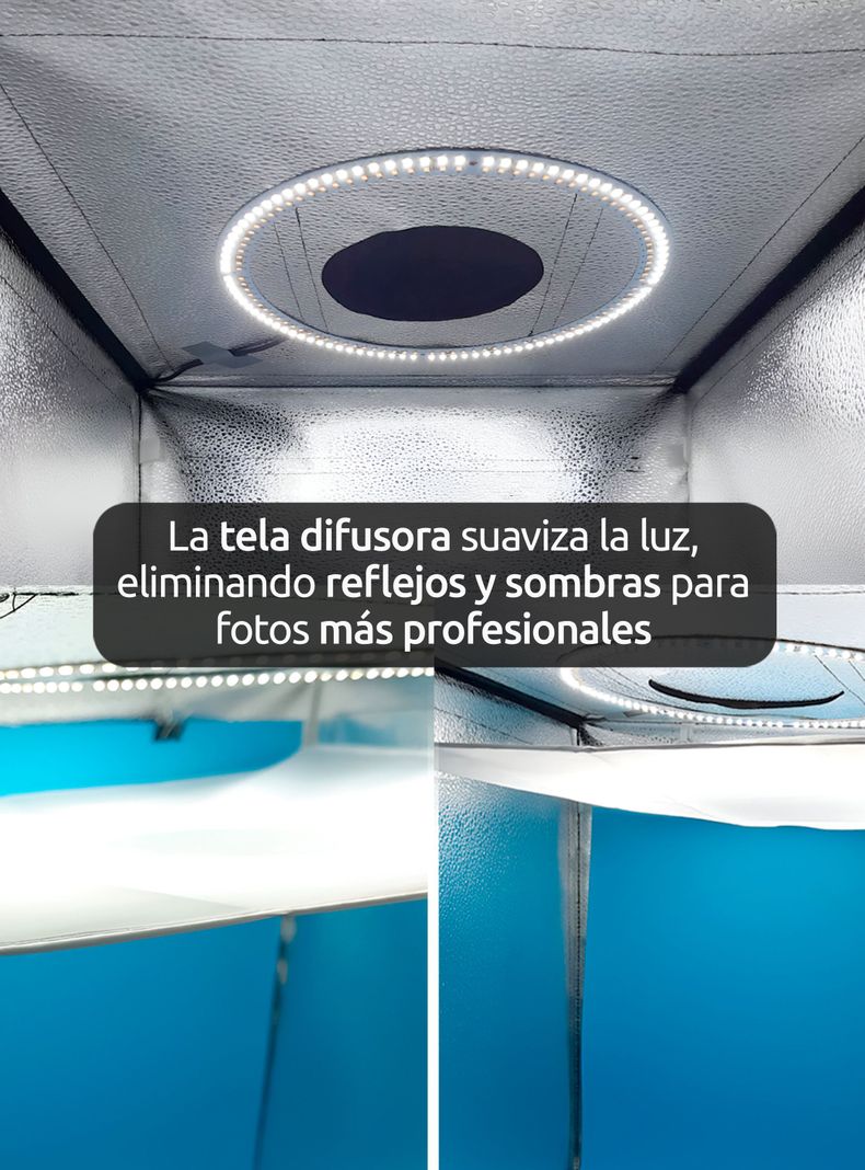 Estudio fotográfico portátil luz led full accesorios-6