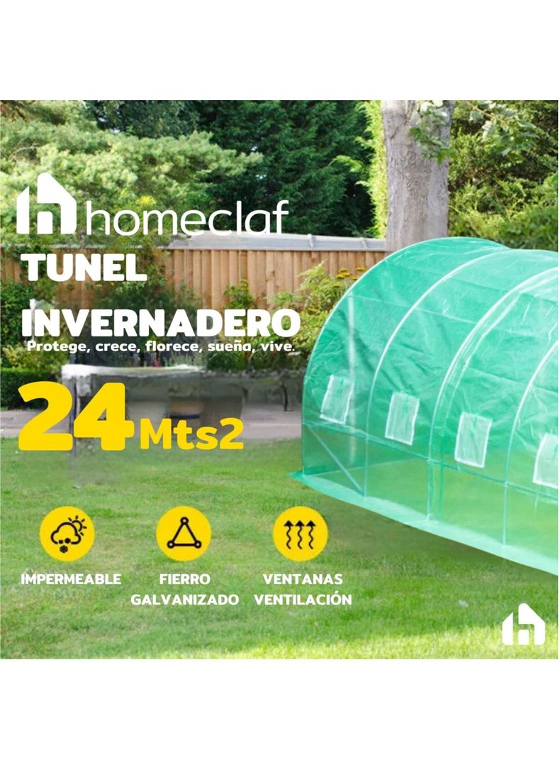 Invernadero Armable Túnel 24mt2 8x3x2mts-2