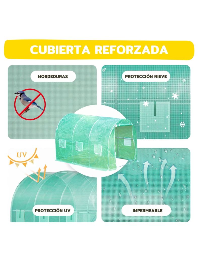 Invernadero Armable Túnel 24mt2 8x3x2mts-5