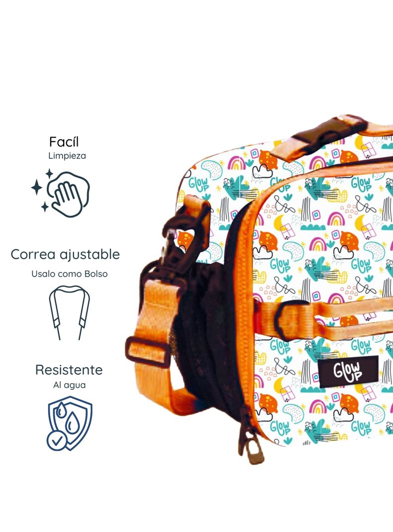 Lonchera térmica niño niña bolso almuerzo + morral Glowup-6