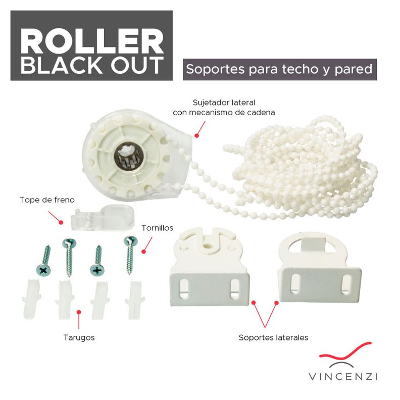 Kit Instalación Cortina Roller Blackout-0