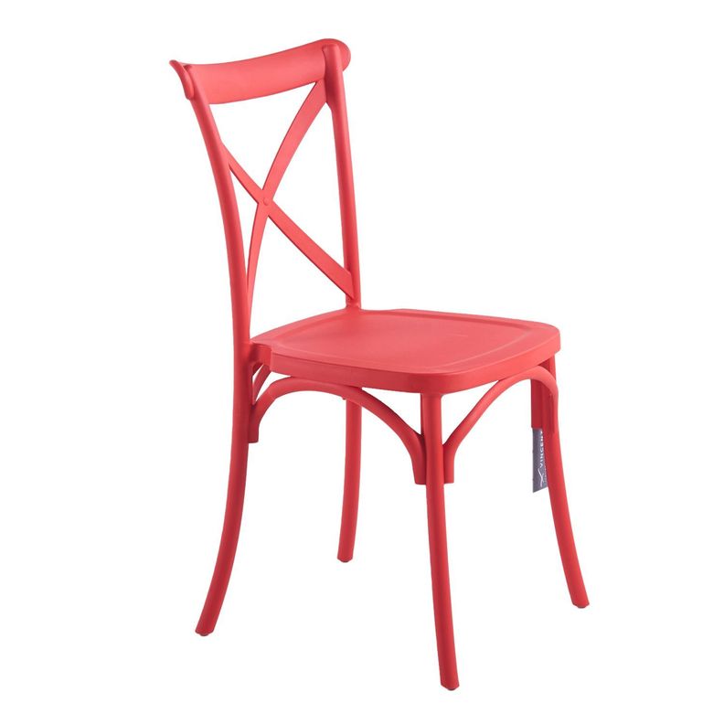 Pack 4 Sillas Crossback Roja-5