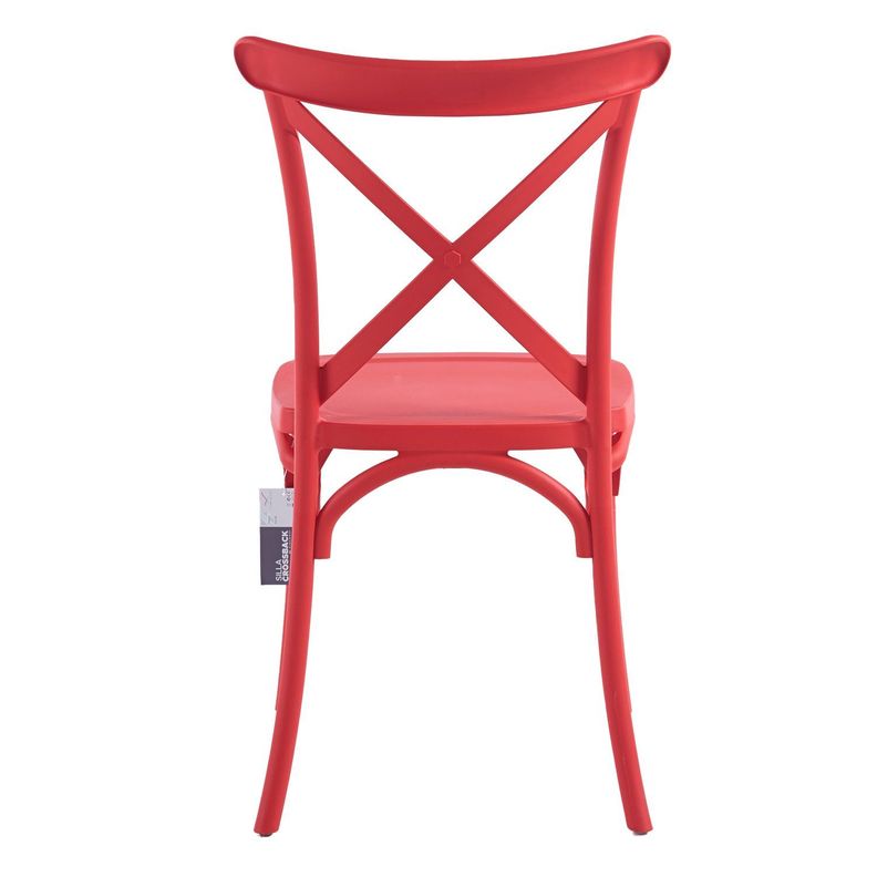 Pack 4 Sillas Crossback Roja-3