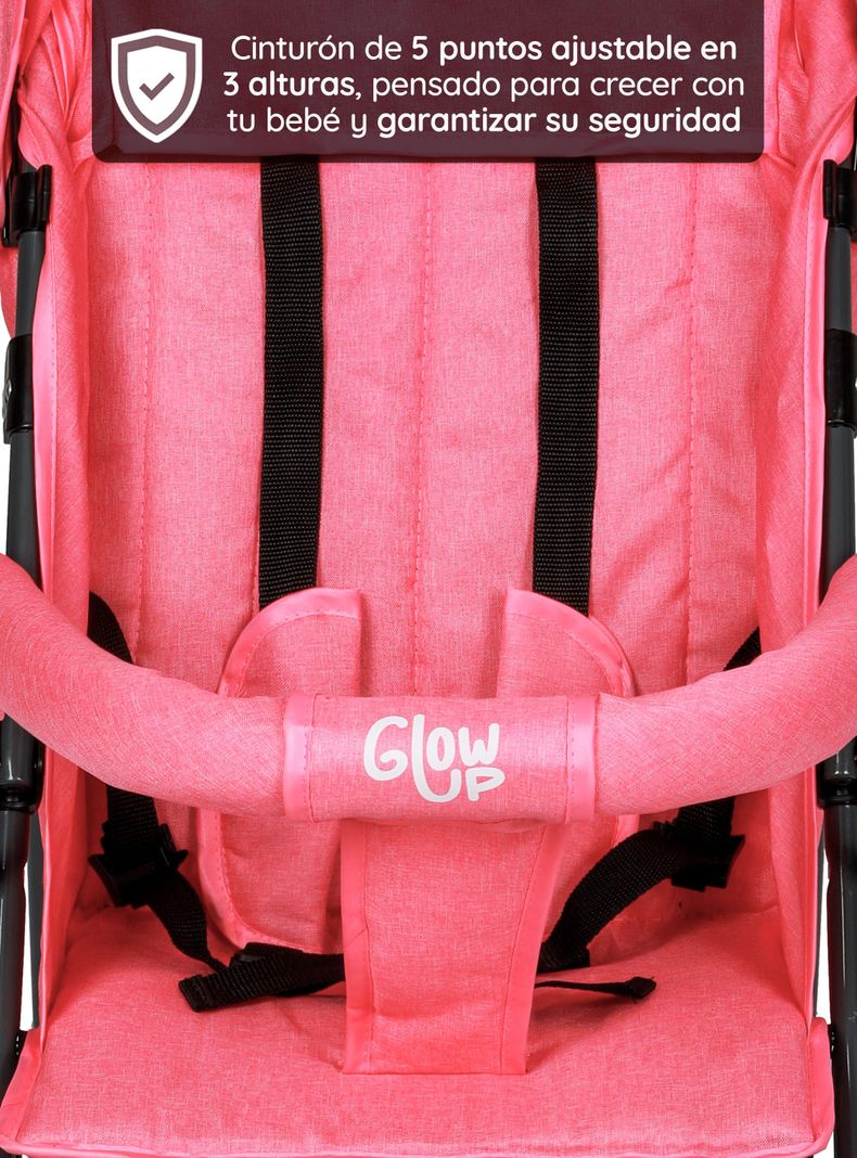 Coche Paragua Paseo Bebe Plegable Niño Niña Rosado-4